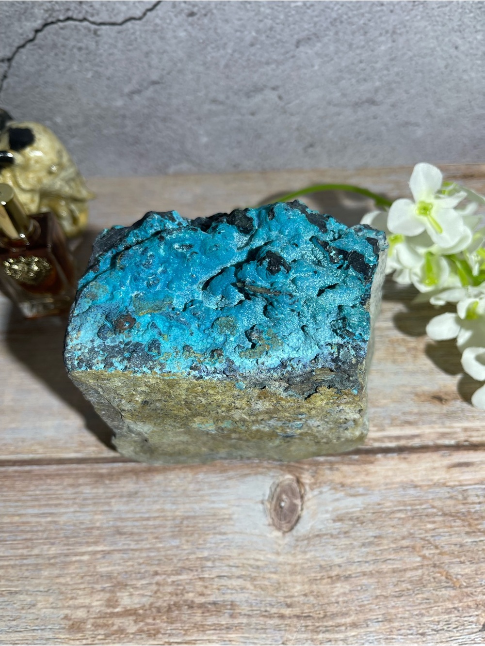 Chrysocolla Malachite Rare Crystal Teal And Green From Peru